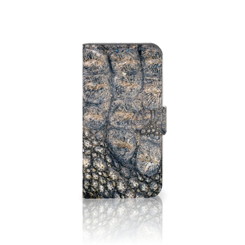 iPhone 14 Pro Telefoonhoesje met Pasjes Krokodillenprint, stoer ontwerp met krokodillenprint 🐊
