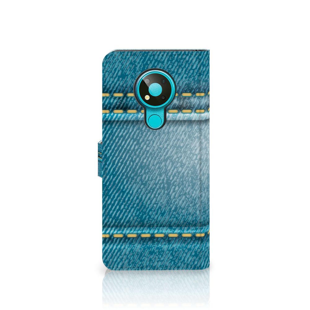 Nokia 3.4 Wallet Case met Pasjes Jeans