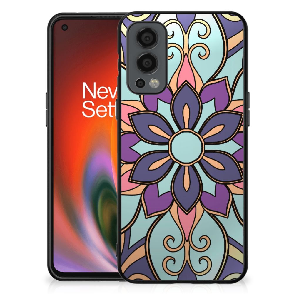 OnePlus Nord 2 Bloemen Hoesje Purple Flower