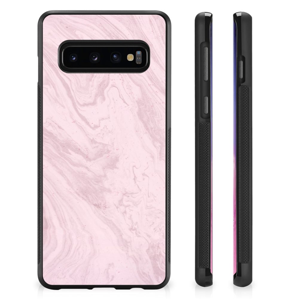 Samsung Galaxy S10+ Gripcase Marble Pink - Origineel Cadeau Vriendin