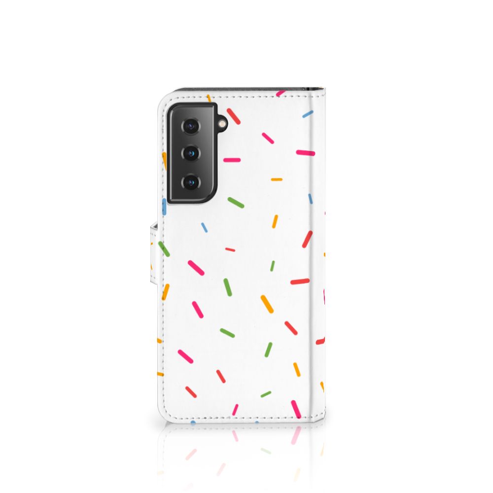 Samsung Galaxy S21 Book Cover Donut Roze