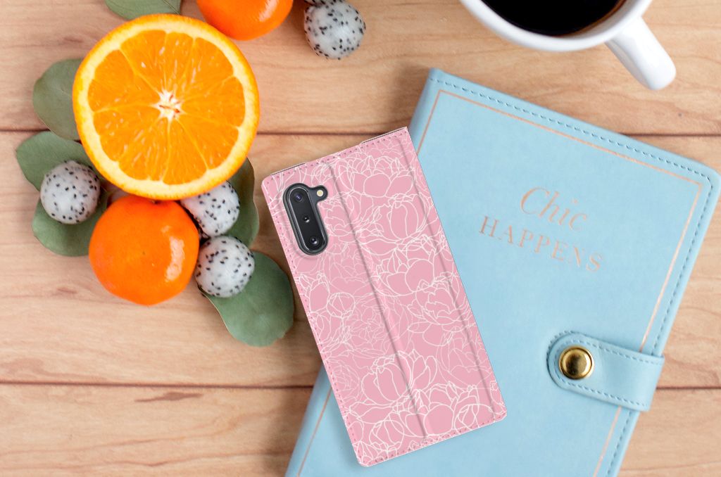 Samsung Galaxy Note 10 Smart Cover White Flowers
