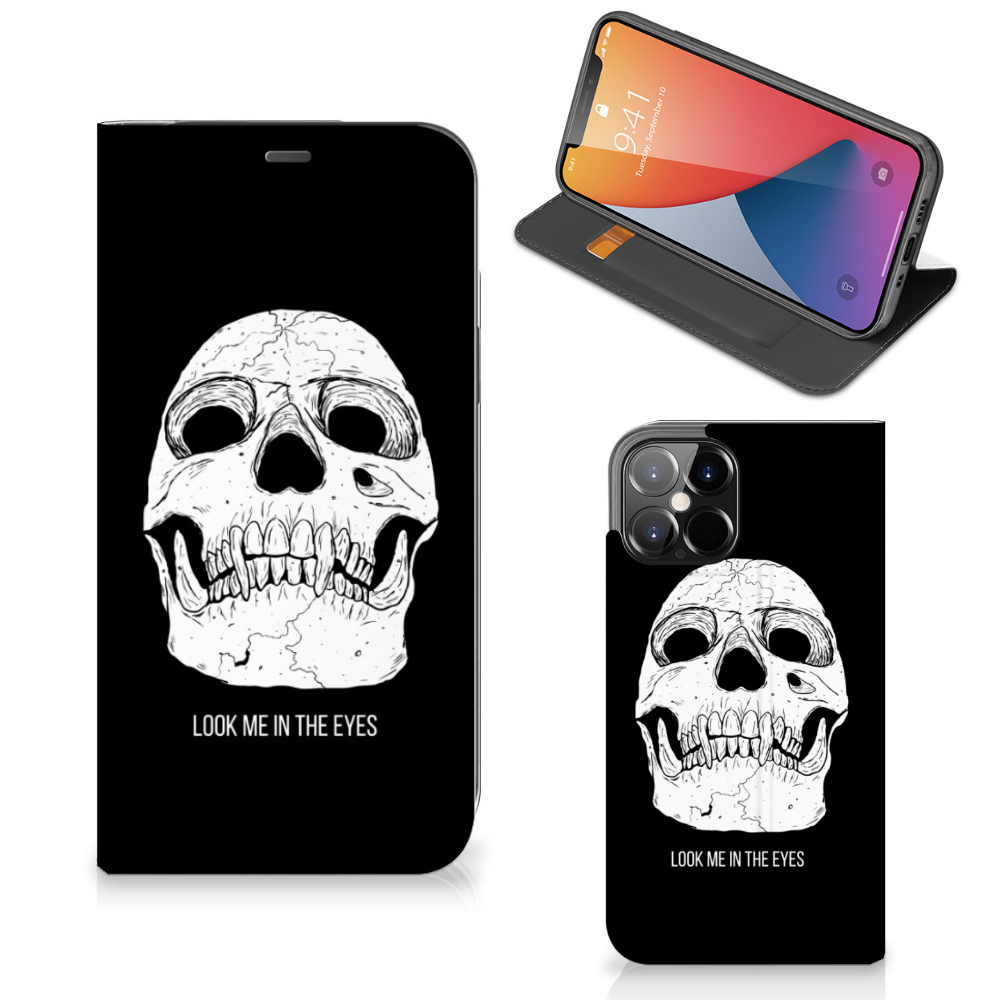 Mobiel BookCase iPhone 12 Pro Max Skull Eyes - B2C Telecom