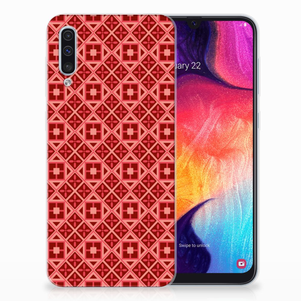 Samsung Galaxy A50 TPU bumper Batik Rood