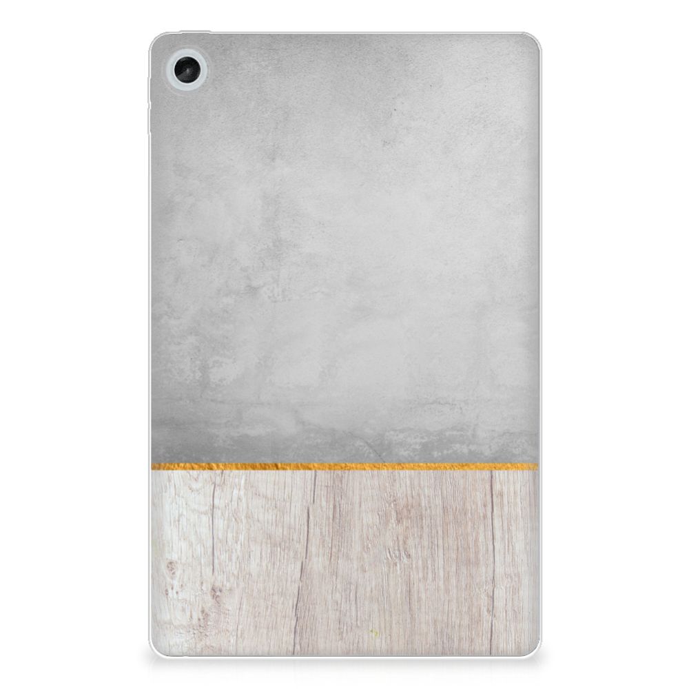 Lenovo Tab M10 Plus (3e generatie) Silicone Tablet Hoes Wood Concrete - B2C Telecom