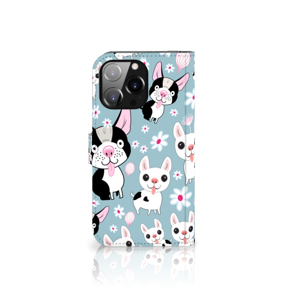 iPhone 14 Pro Max Telefoonhoesje met Pasjes Hondjes