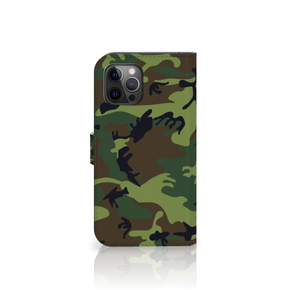 Apple iPhone 12 Pro Max Telefoon Hoesje Army Dark