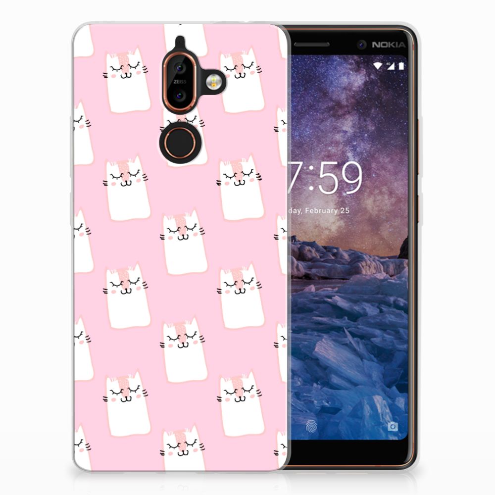 Nokia 7 Plus TPU Hoesje Sleeping Cats