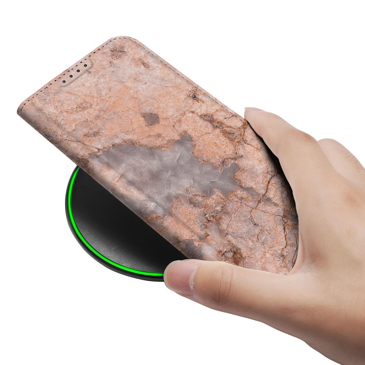 Apple iPhone 16e Standcase Marmer Oranje - Marmer Oranje design - Afbeelding 5