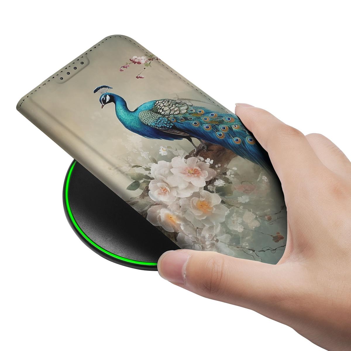 Hoesje maken voor Apple iPhone 16e Vintage Pauwen - Vintage Pauwen design - Afbeelding 5