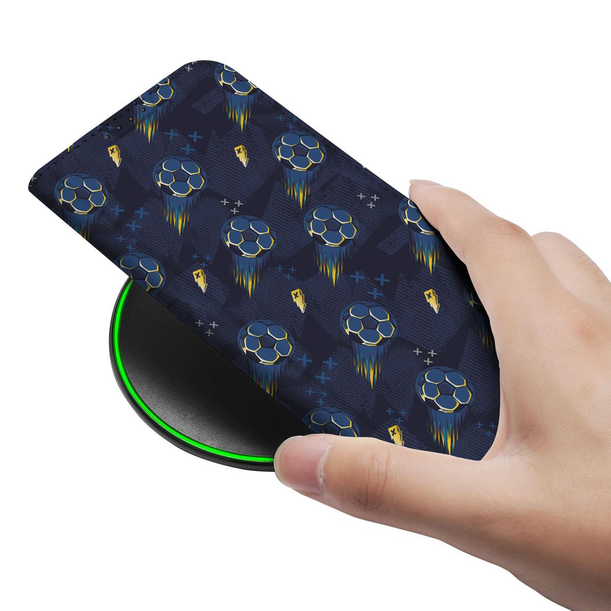 Hoesje met Magneet voor Apple iPhone 16e Voetbal - Voetbal design - Afbeelding 5