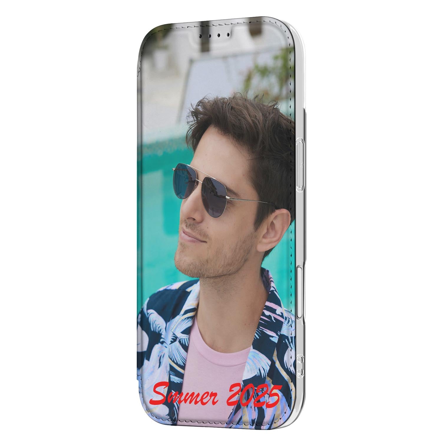 iPhone Air Stand Case Hoesje Maken met Foto designnaam zomers harten aanzicht
