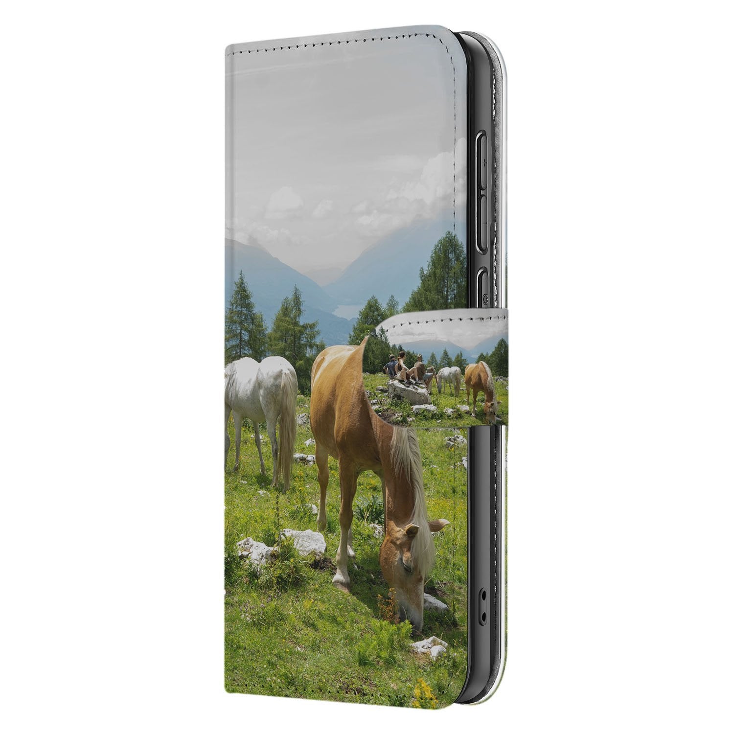 OnePlus Nord CE 5 Bookcase Hoesje Maken met Foto uniek ontwerp koeien natuur aanzicht
