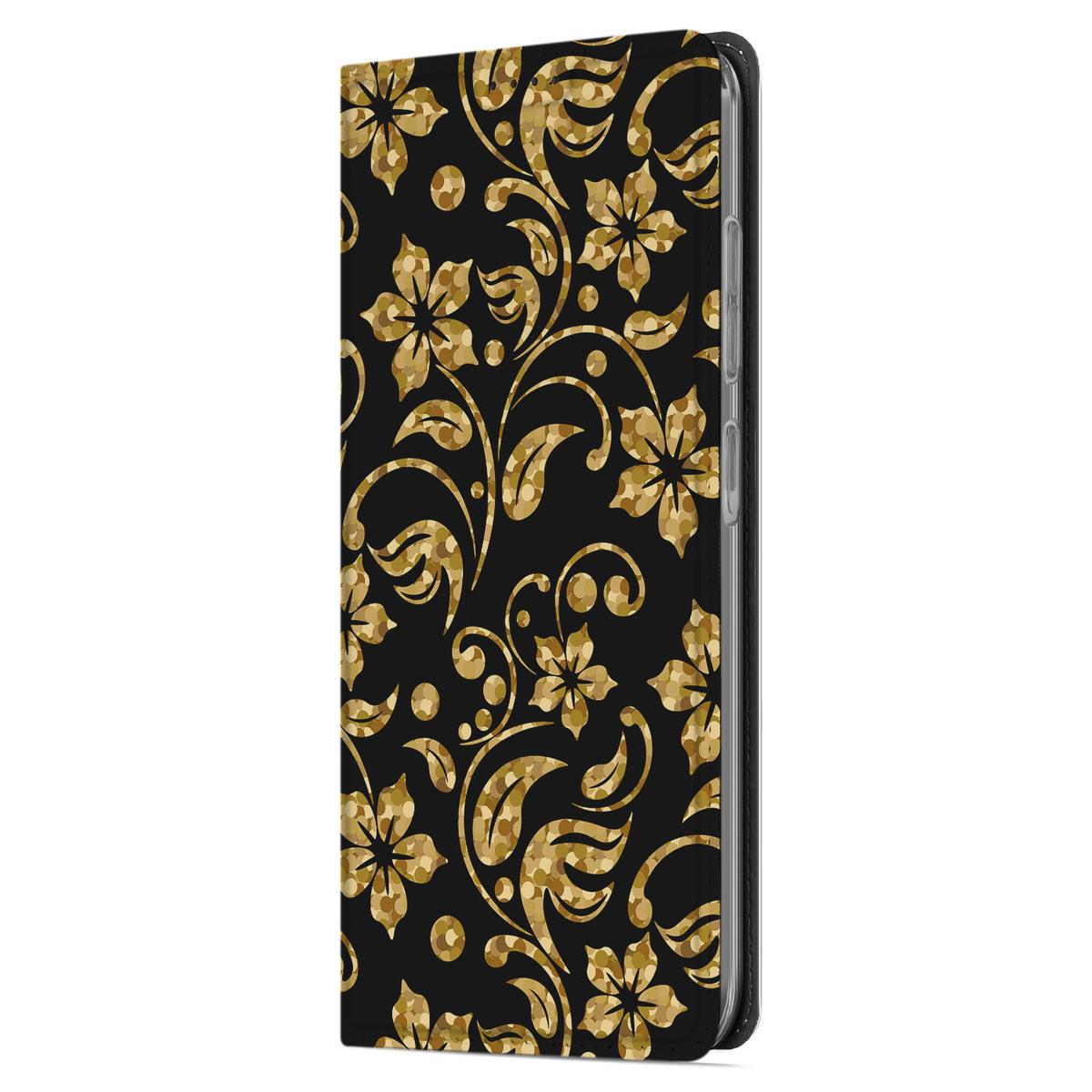Samsung Galaxy A56 A36 Hoesje Gouden Bloemen positie 5