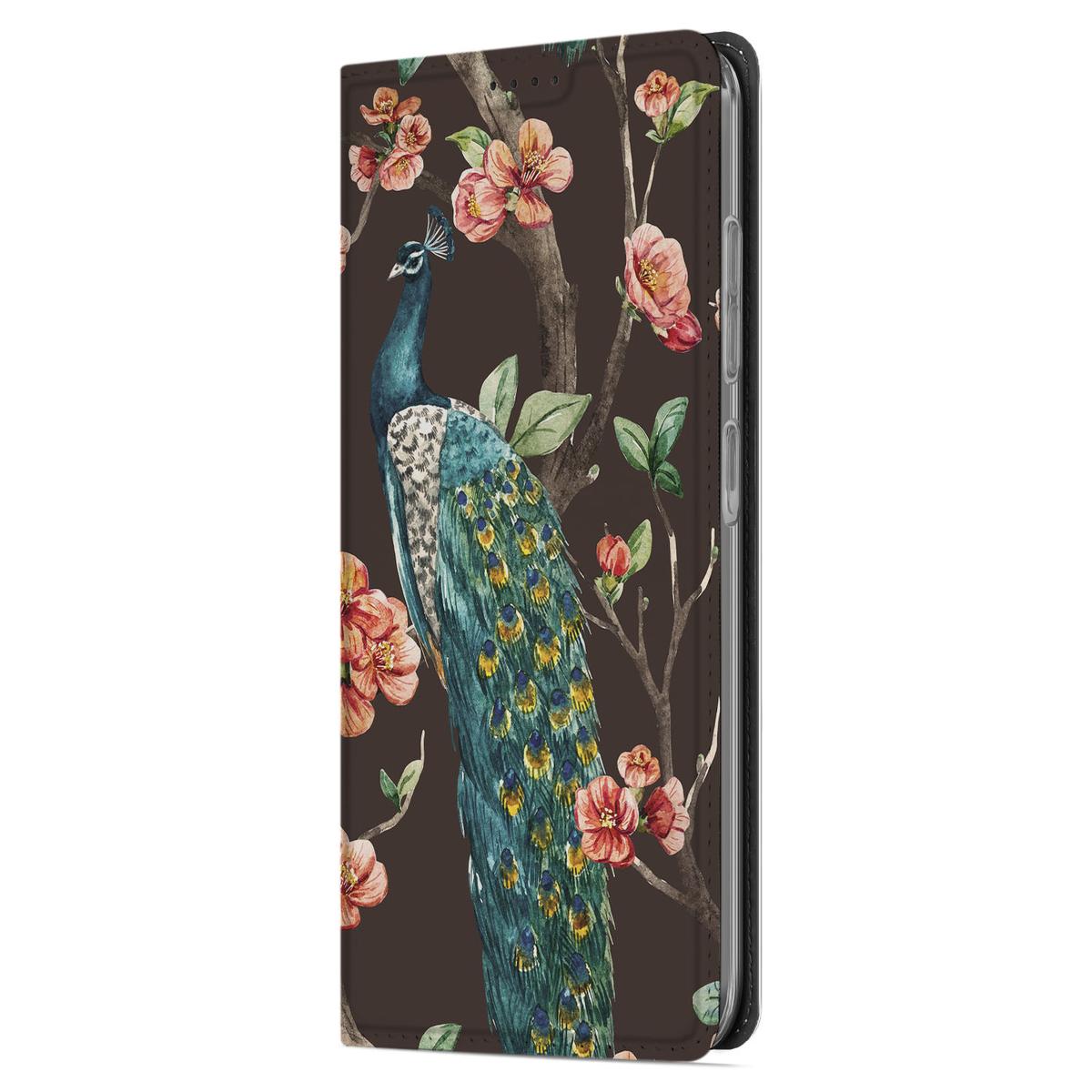 Samsung Galaxy A56 A36 Hoesje Pauw met Bloemen positie 5
