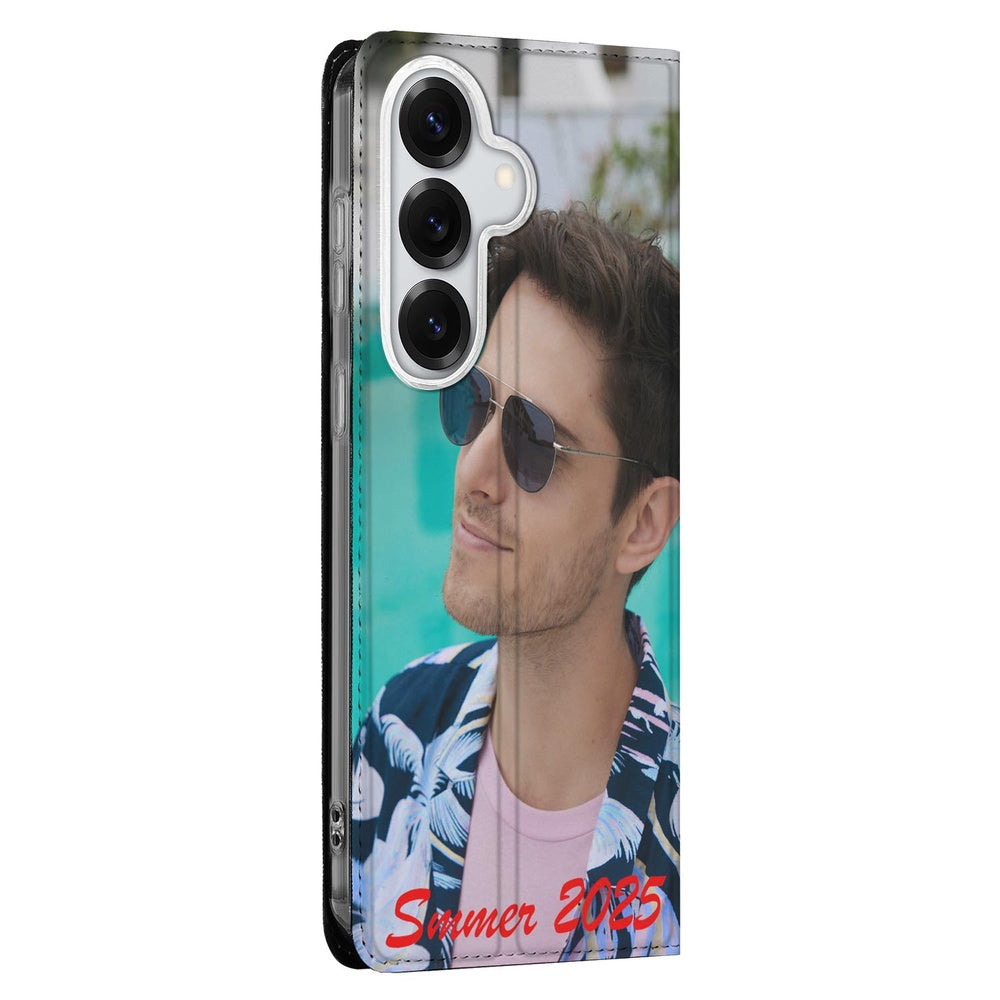 Samsung Galaxy S26 Stand Case Hoesje Maken met Foto Slim & Draadloos Laden Vooraanzicht.