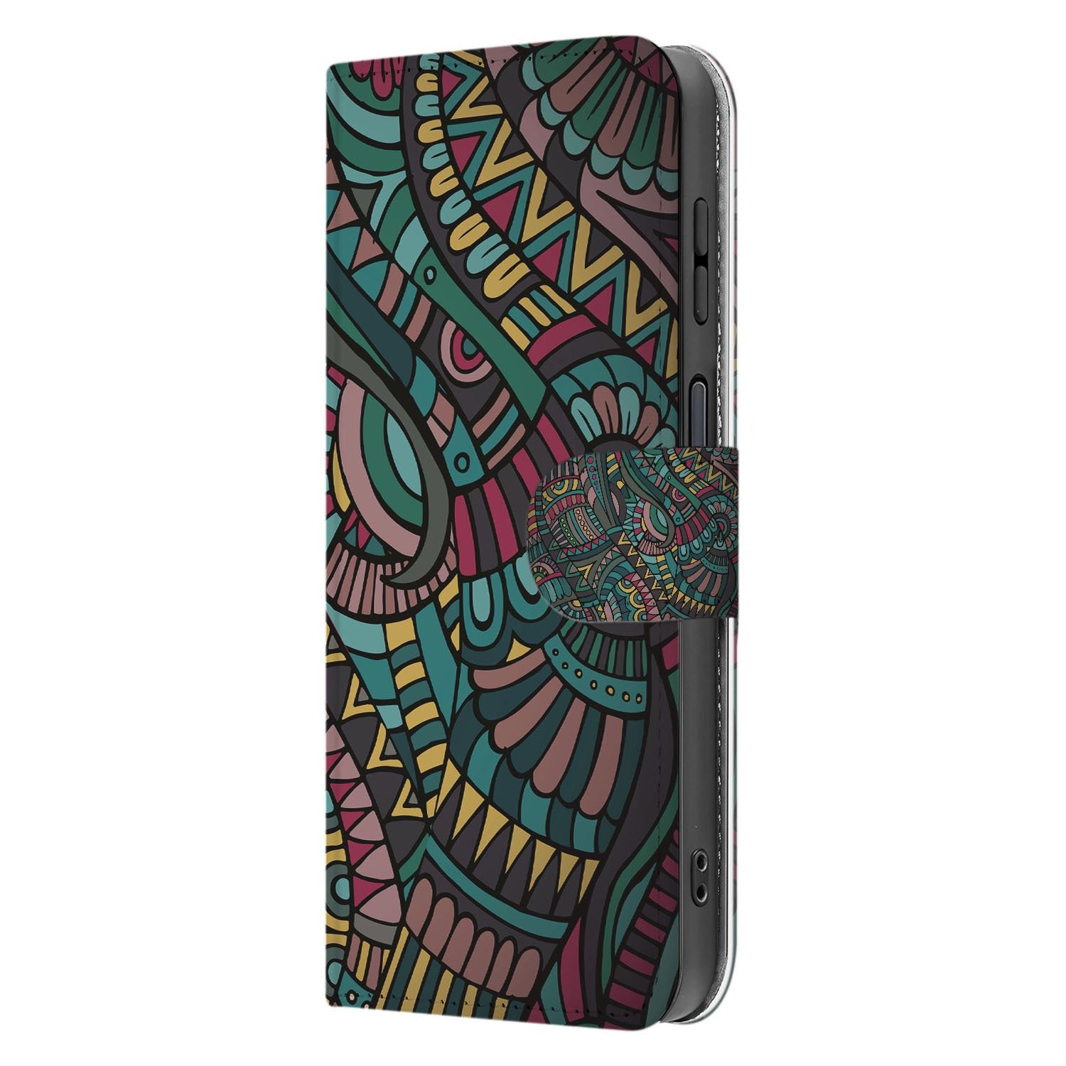Book Case Samsung Galaxy Xcover 7 Pro | Aztec design kleurrijk aanzicht