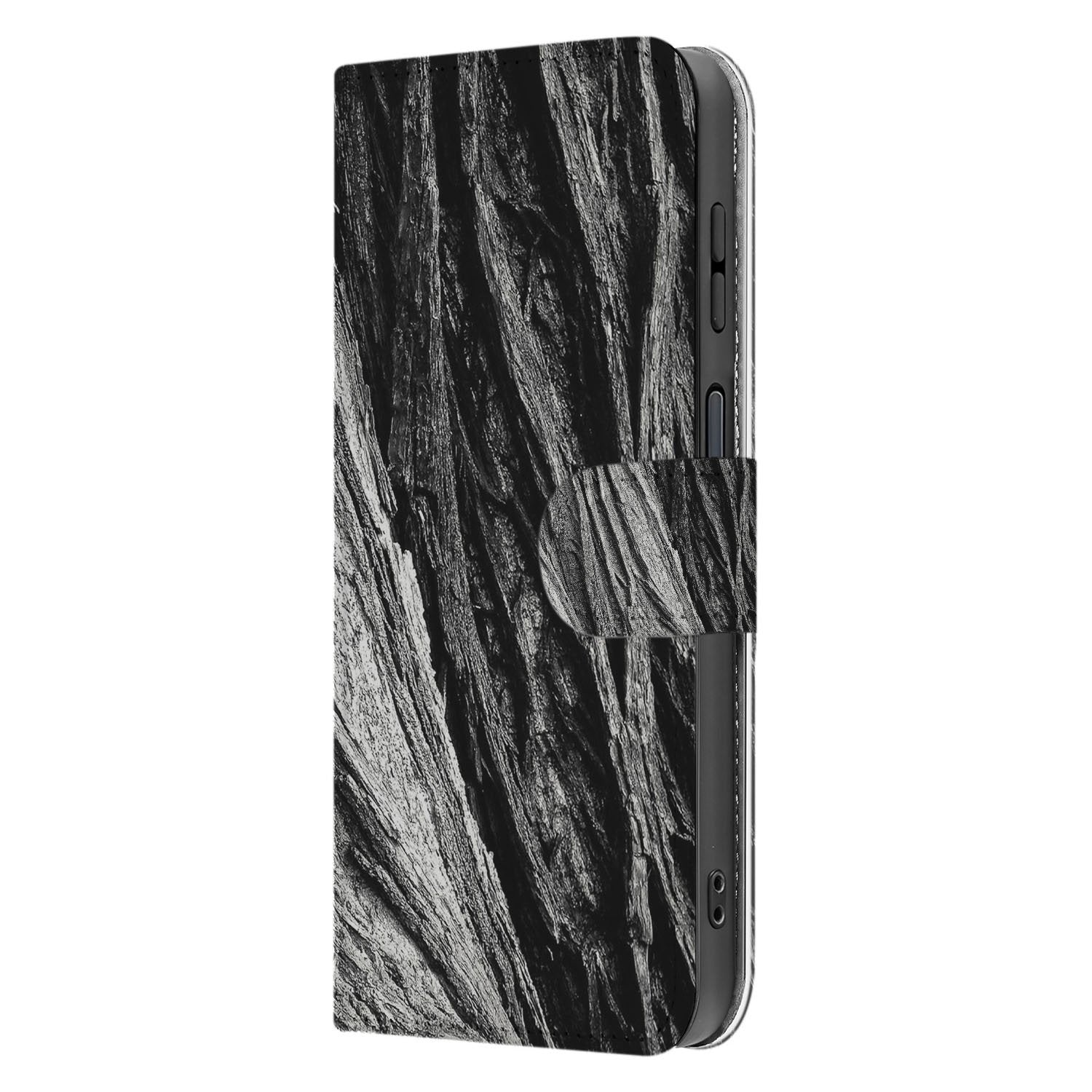 Boomschors Samsung Galaxy Xcover 7 Pro Book Case houtnerf zijkant