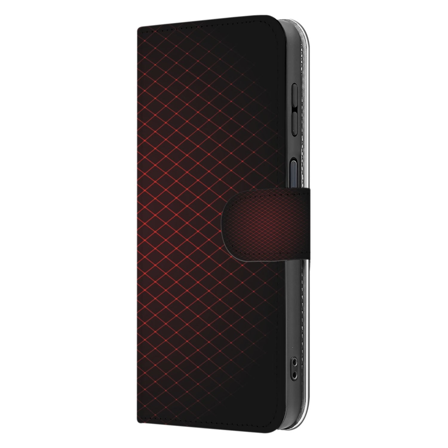 Samsung Galaxy Xcover 7 Pro Portemonnee Hoesje Geruit Rood design geruit aanzicht