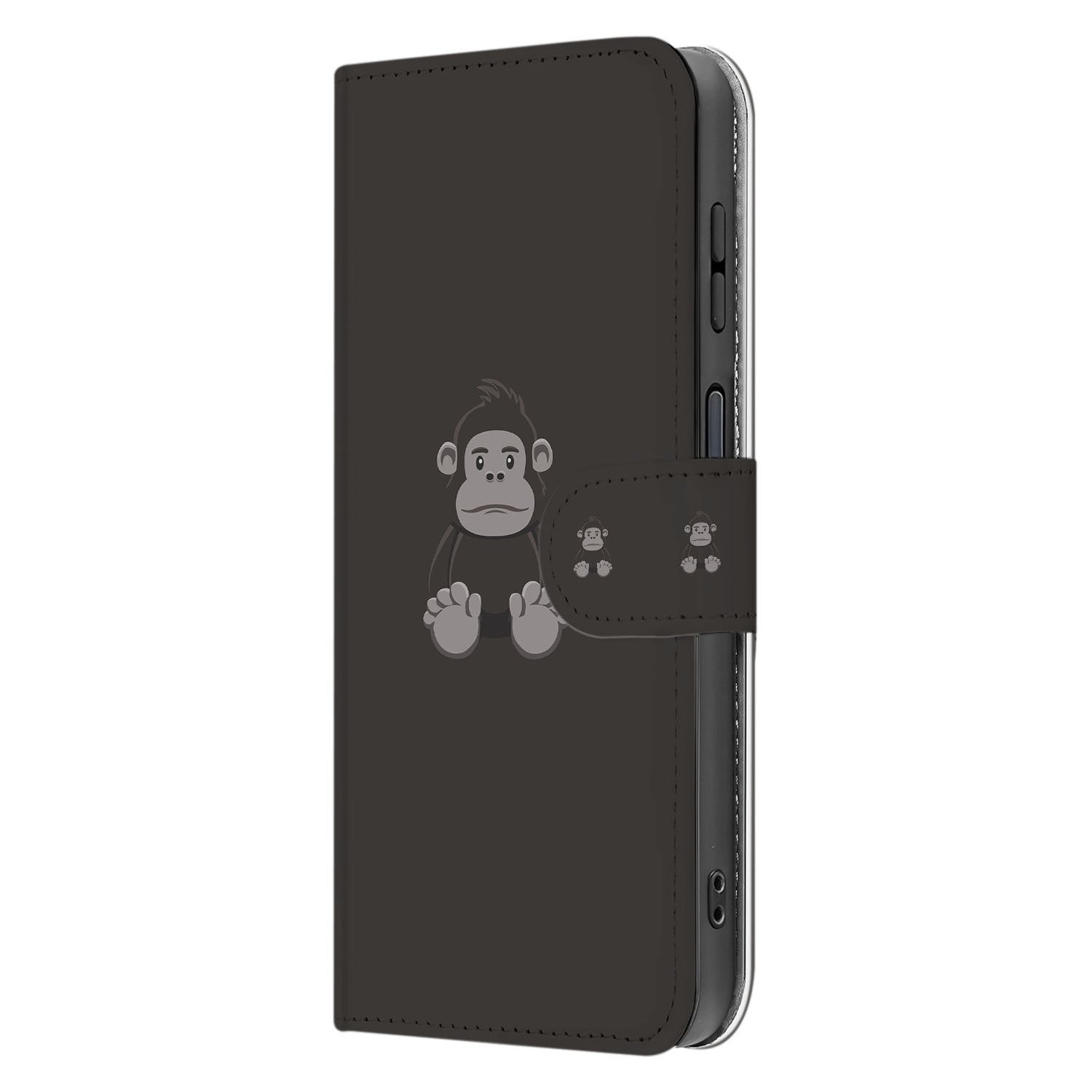 Samsung Galaxy Xcover 7 Pro Bookcase Hoesje Voor Samsung Galaxy Xcover 7 Pro Gorilla Bruin Design zijkant