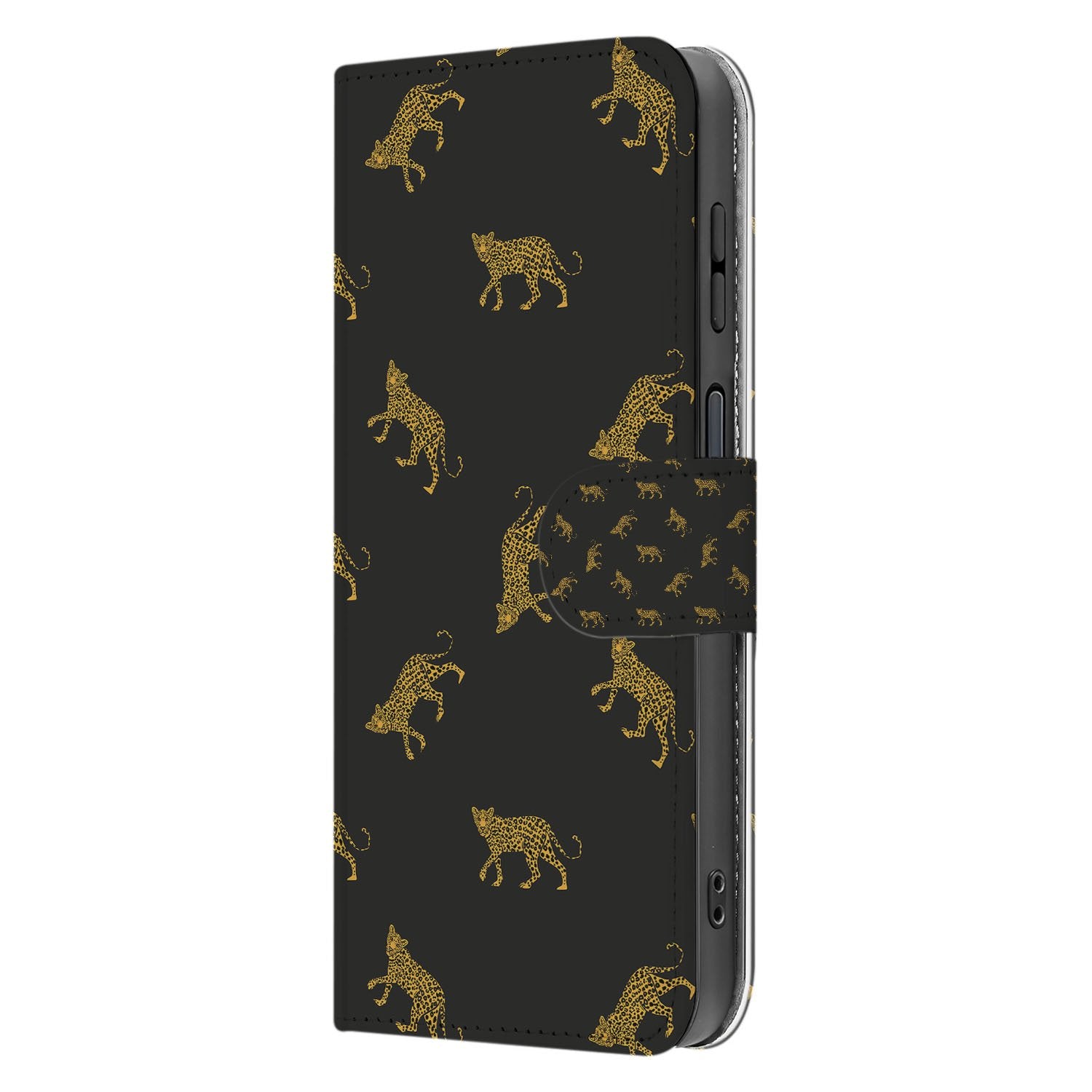 Leopard Luxe Samsung Galaxy Xcover 7 Pro Bookcase Hoesje luipaardprint design aanzicht