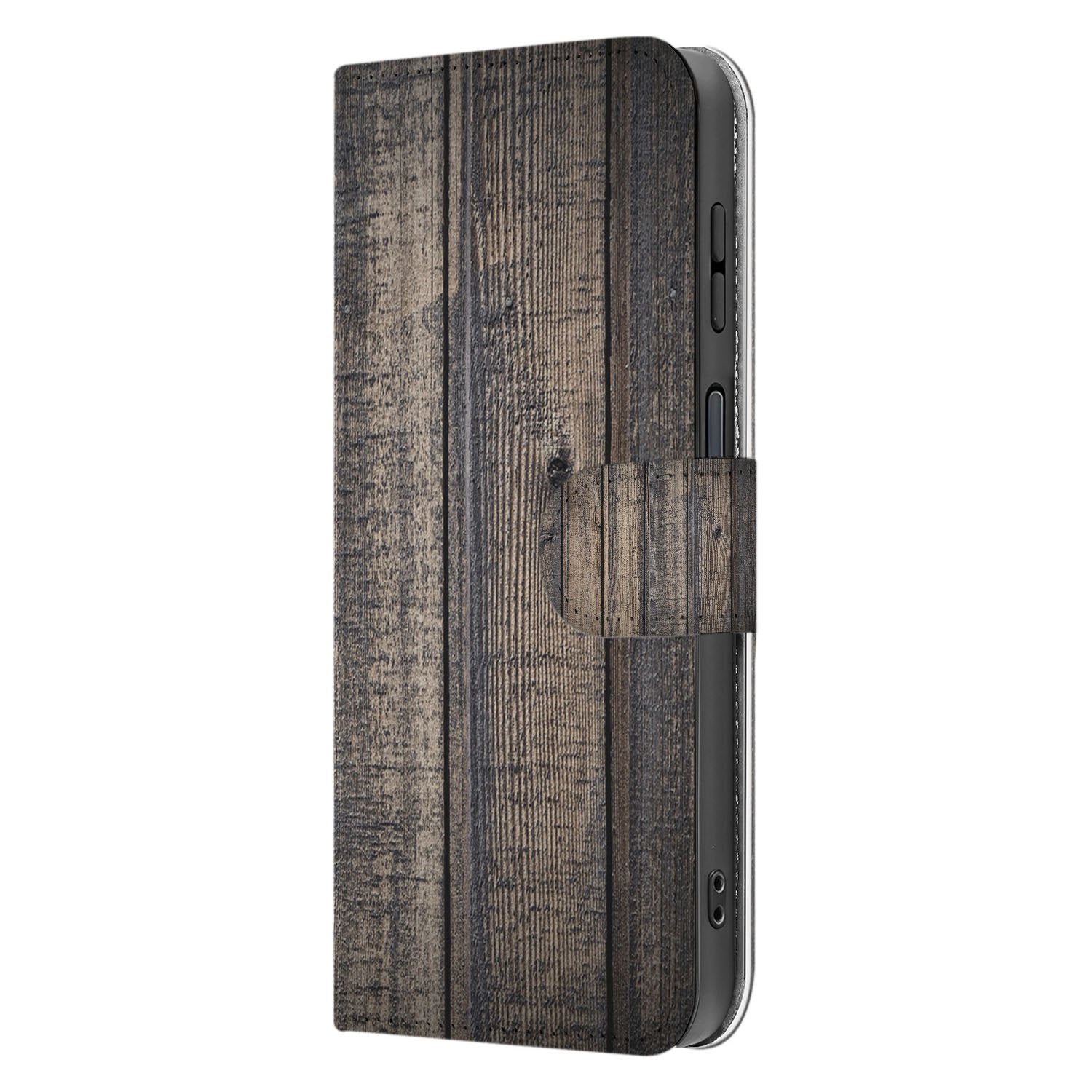 Samsung Galaxy Xcover 7 Pro Exclusief Steigerhout Design Bookcase Hoesje aanzicht