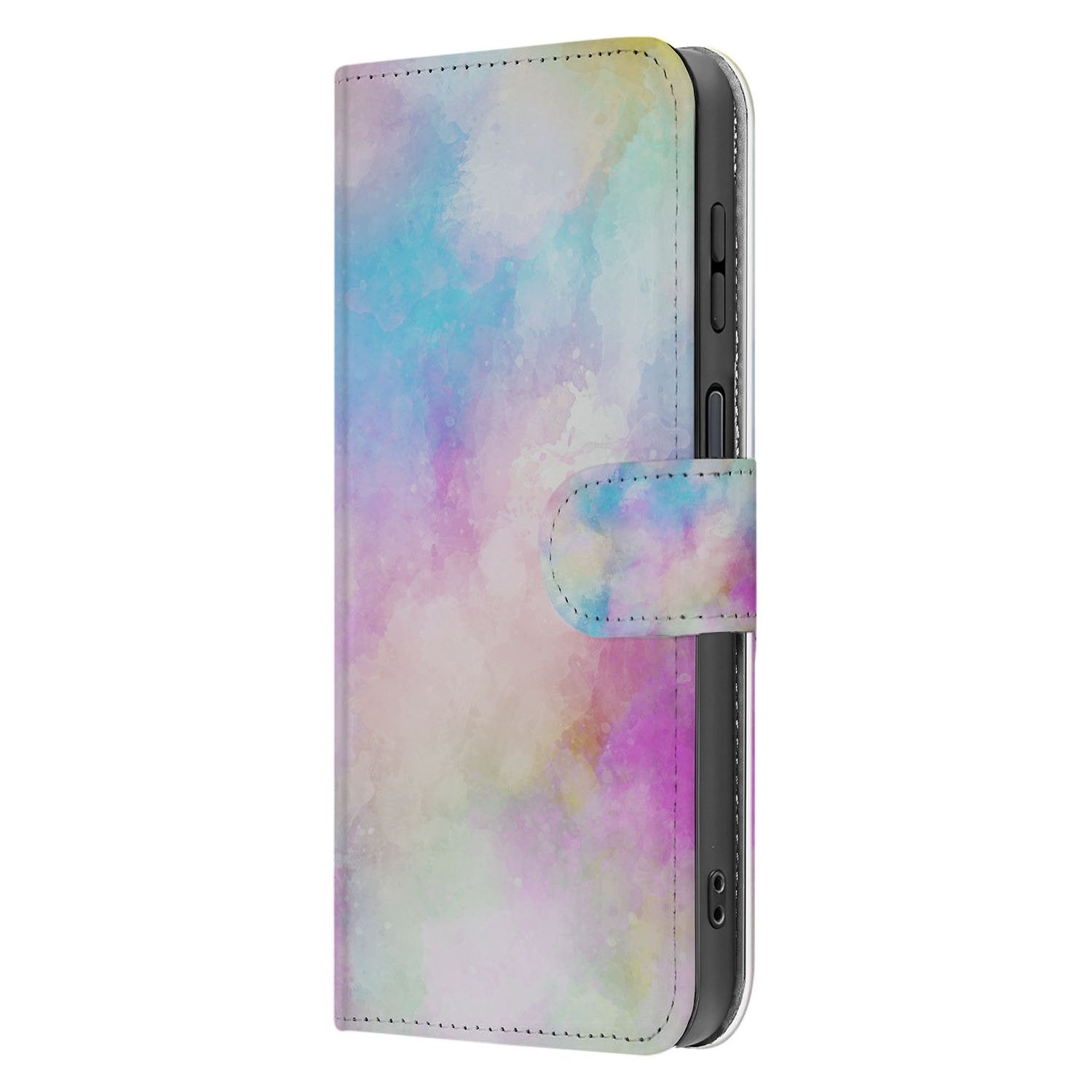 Samsung Galaxy XCover 7 Pro Stijlvol Watercolor Light Design Book Case zijaanzicht