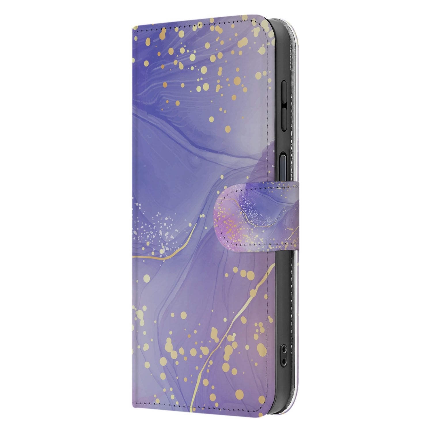 Samsung Galaxy Xcover 7 Pro Bookcase Hoesje Watercolor Paars design watercolor paars aanzicht