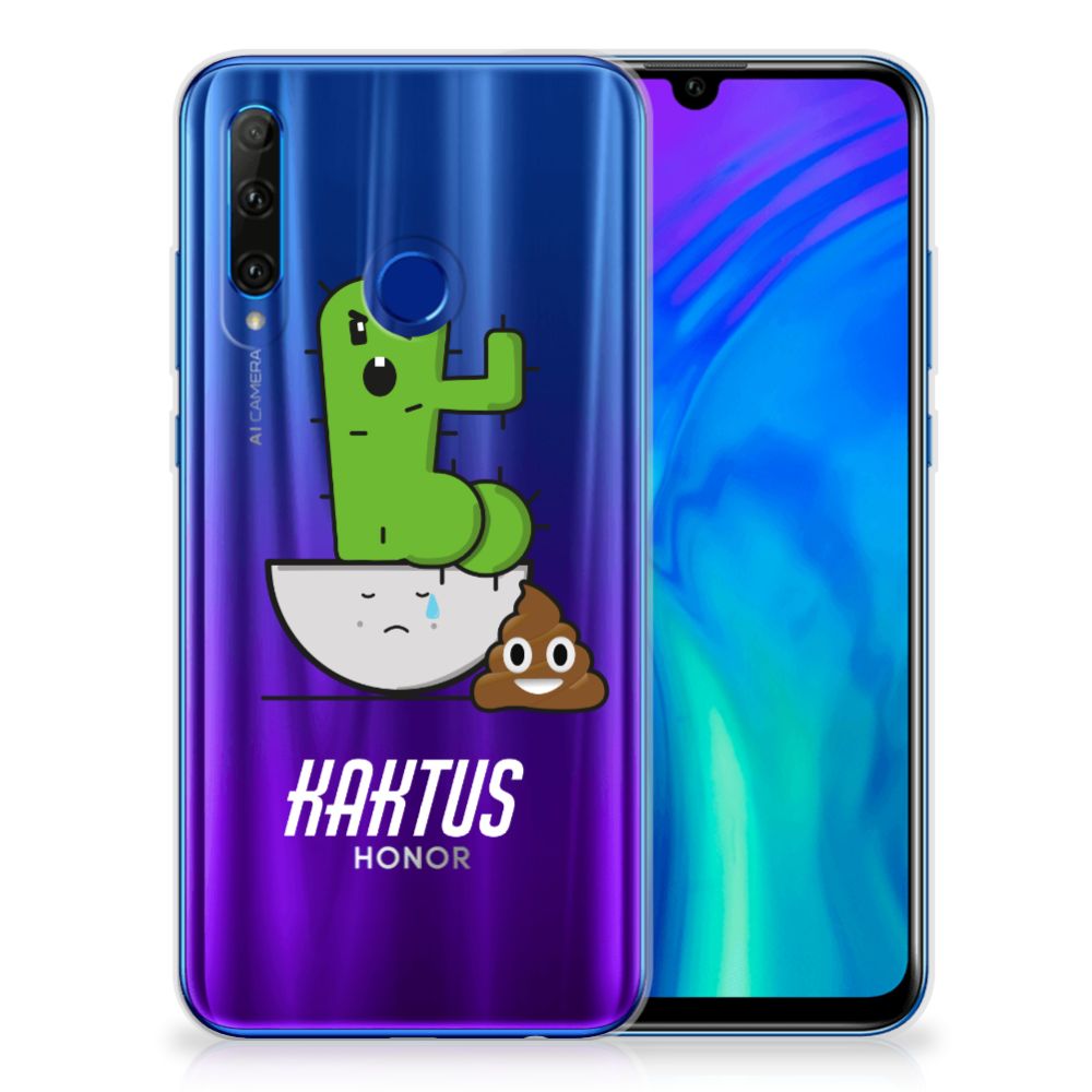 Honor 20 Lite Telefoonhoesje met Naam Cactus Poo