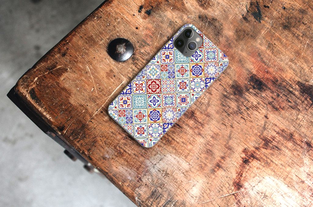 Apple iPhone 11 Pro TPU Siliconen Hoesje Tiles Color