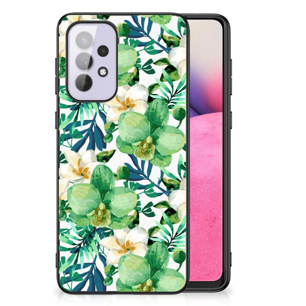 Samsung Galaxy A33 5G Bloemen Hoesje Orchidee Groen B2C Telecom