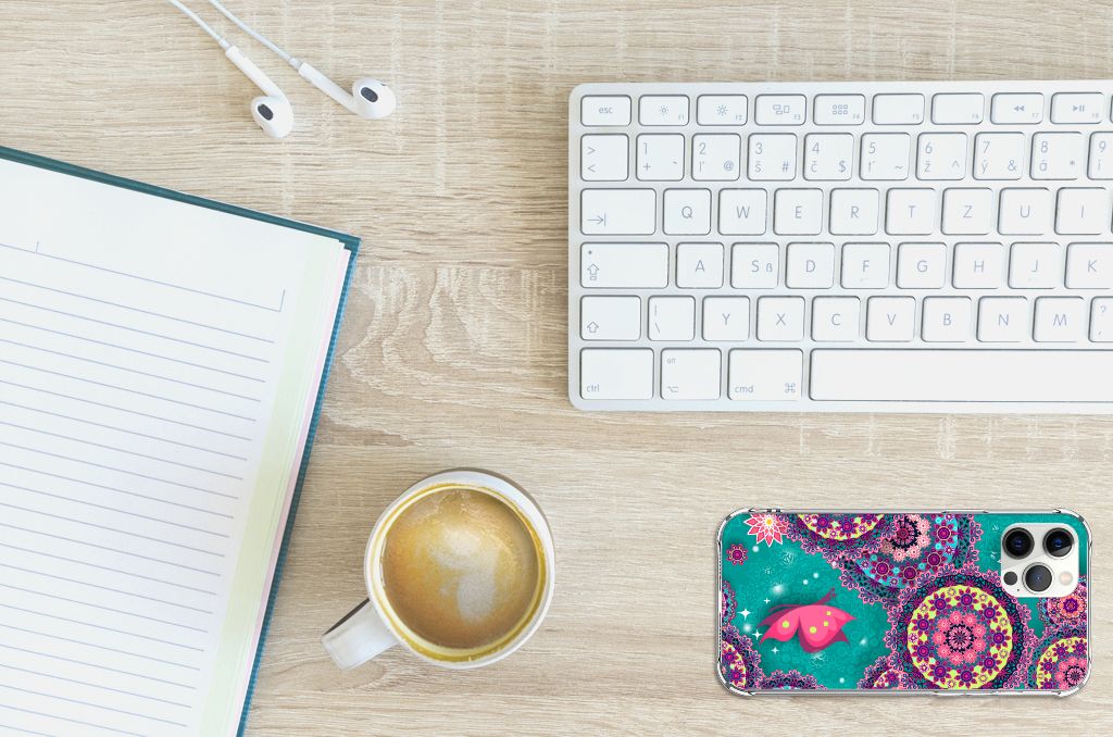 iPhone 12 Pro Max Back Cover Cirkels en Vlinders B2C Telecom