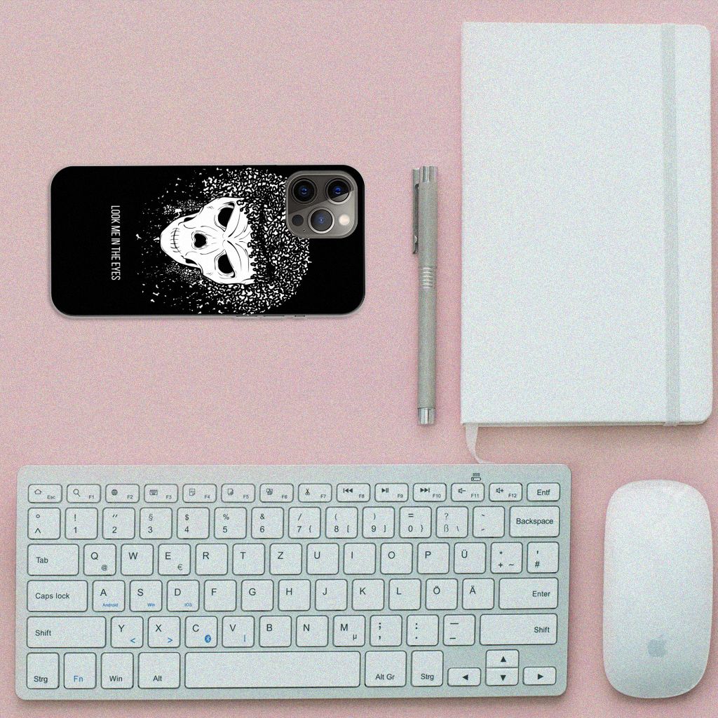 Silicone Back Case iPhone 12 Pro Max Skull Hair B2C Telecom