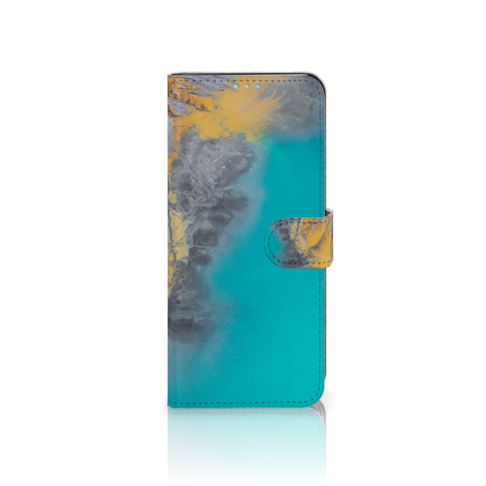 OPPO A72 | OPPO A52 Bookcase Marble Blue Gold