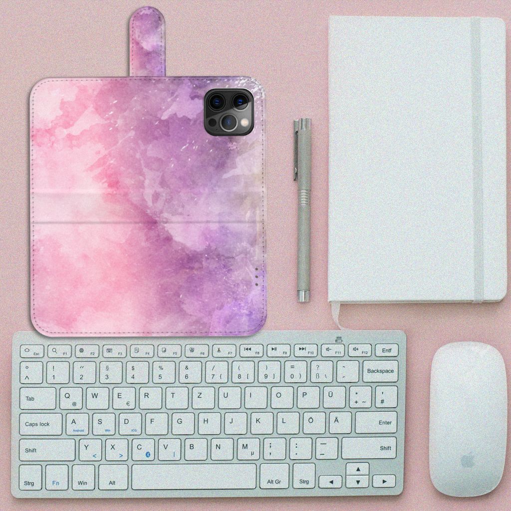 Hoesje Apple iPhone 12 Pro Max Pink Purple Paint