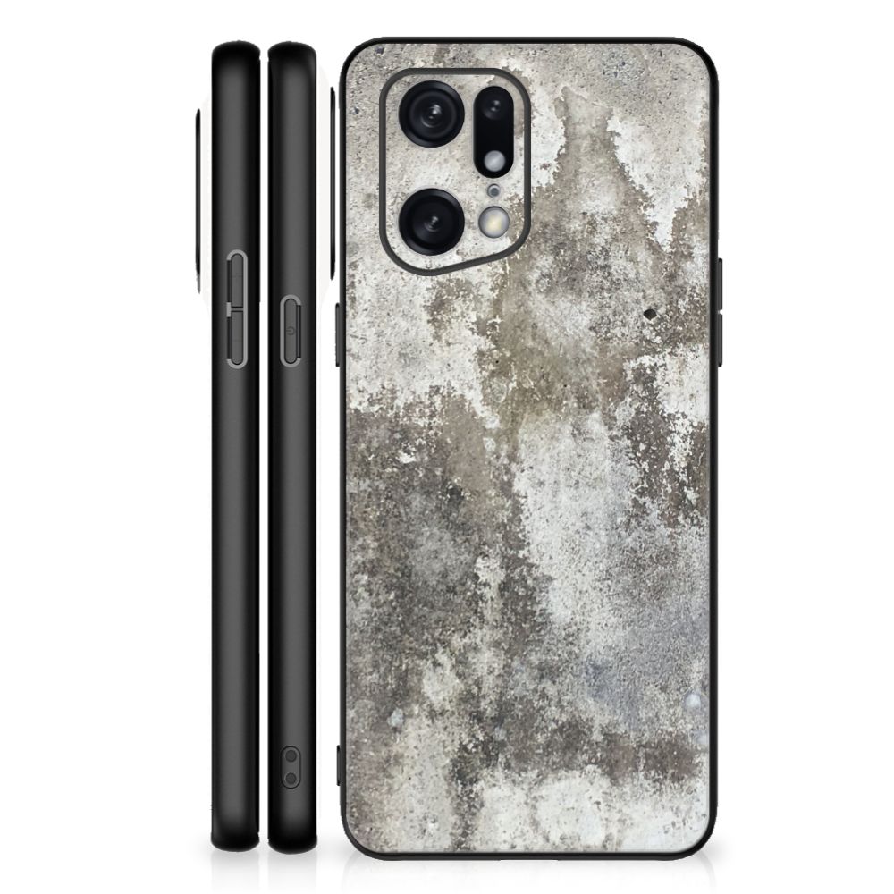 OPPO Find X5 Pro Marmeren Print Telefoonhoesje Beton Print