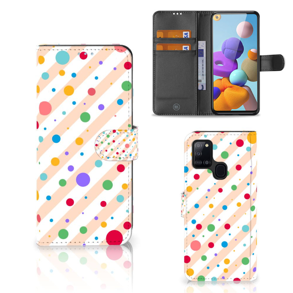 Samsung Galaxy A21s Telefoon Hoesje Dots