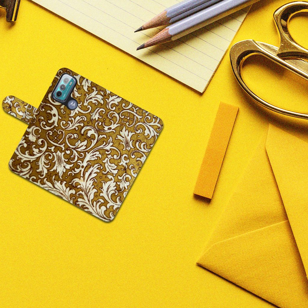 Wallet Case Motorola Moto G60 Barok Goud