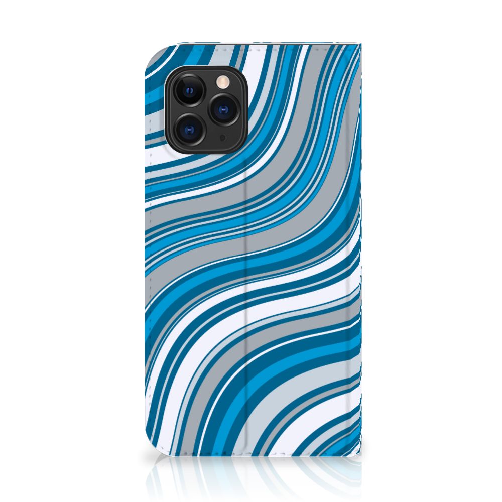 Apple iPhone 11 Pro Hoesje met Magneet Waves Blue