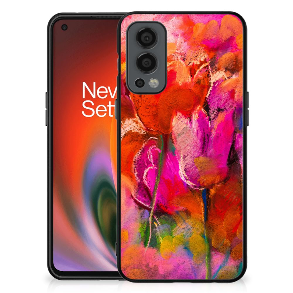 Kleurrijke Telefoonhoesje OnePlus Nord 2 Tulips
