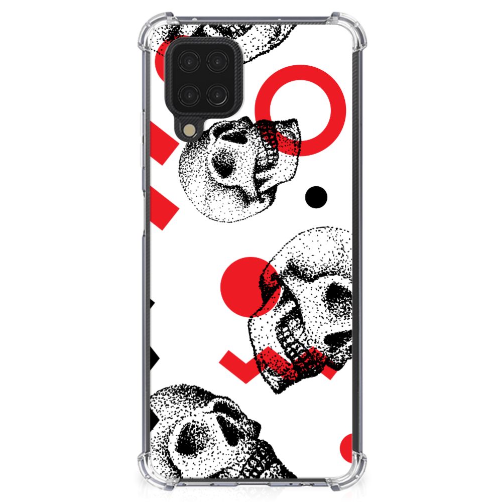 Extreme Case Samsung Galaxy A12 Skull Red