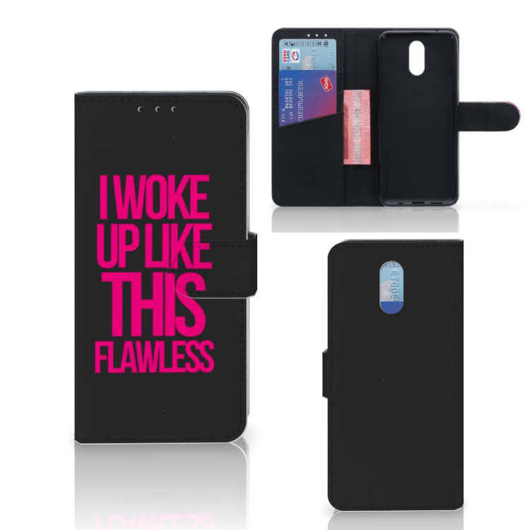 Nokia 2.3 Hoesje met naam Woke Up - Origineel Cadeau Zelf Maken