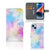 Hoesje iPhone 15 Plus Watercolor Light met pasjeshouder en pastelkleuren.