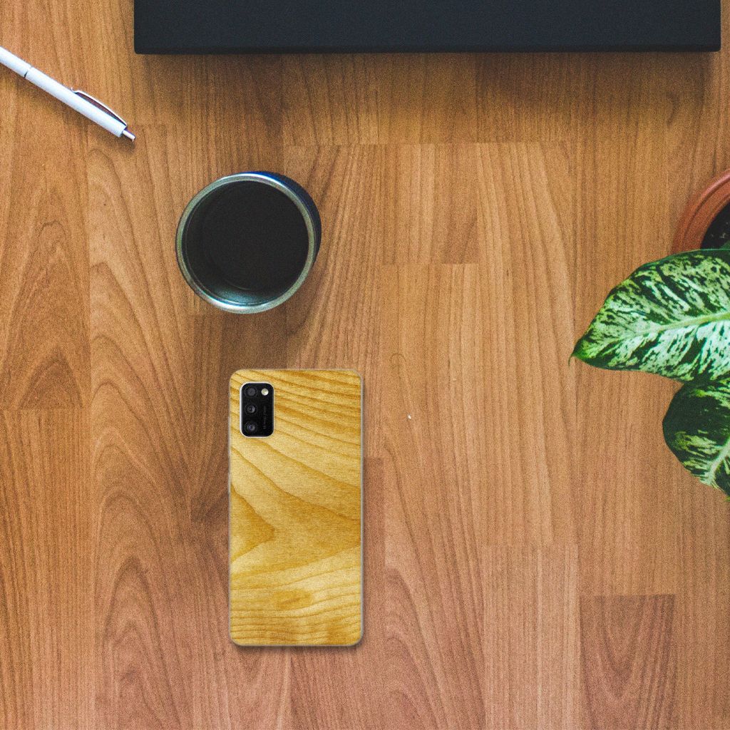 Samsung Galaxy A41 Bumper Hoesje Licht Hout B2C Telecom