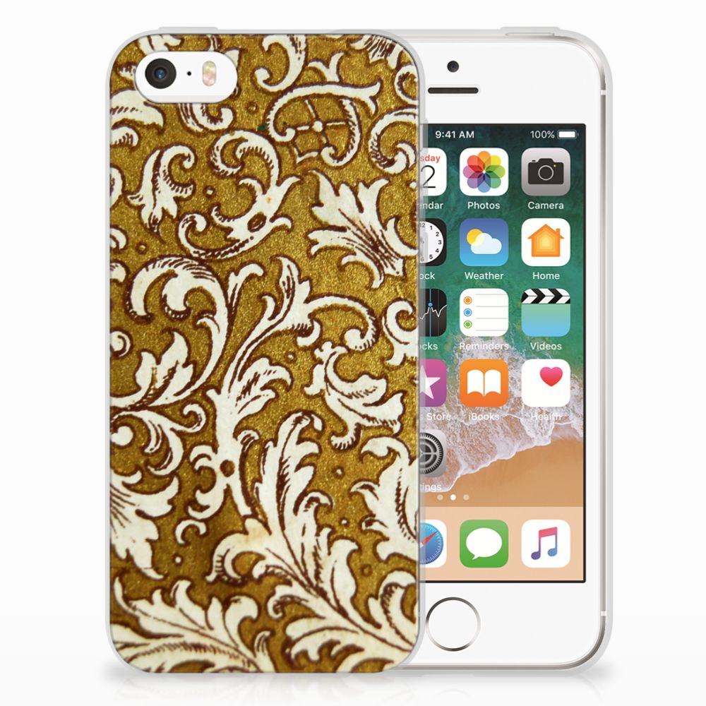 Siliconen Hoesje Apple iPhone SE | 5S Barok Goud