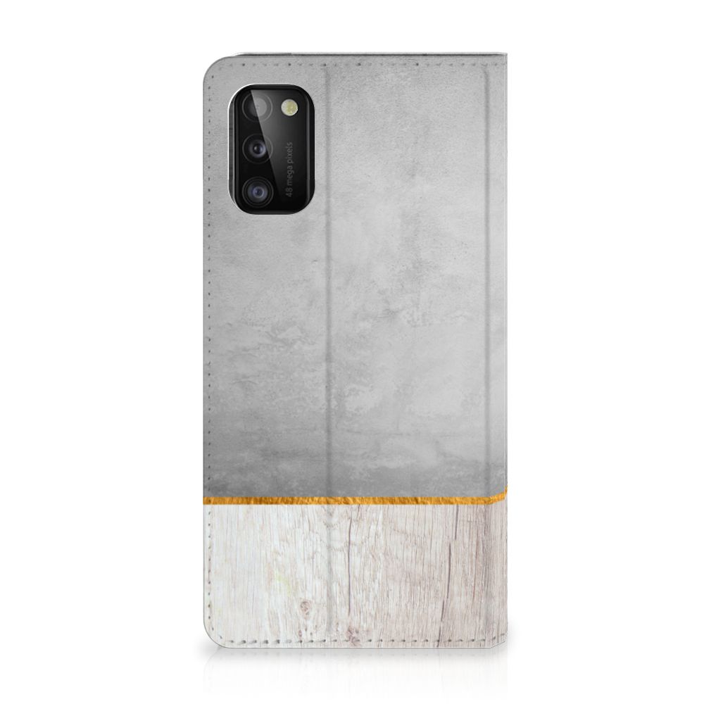 Samsung Galaxy A41 Book Wallet Case Wood Concrete - B2C Telecom