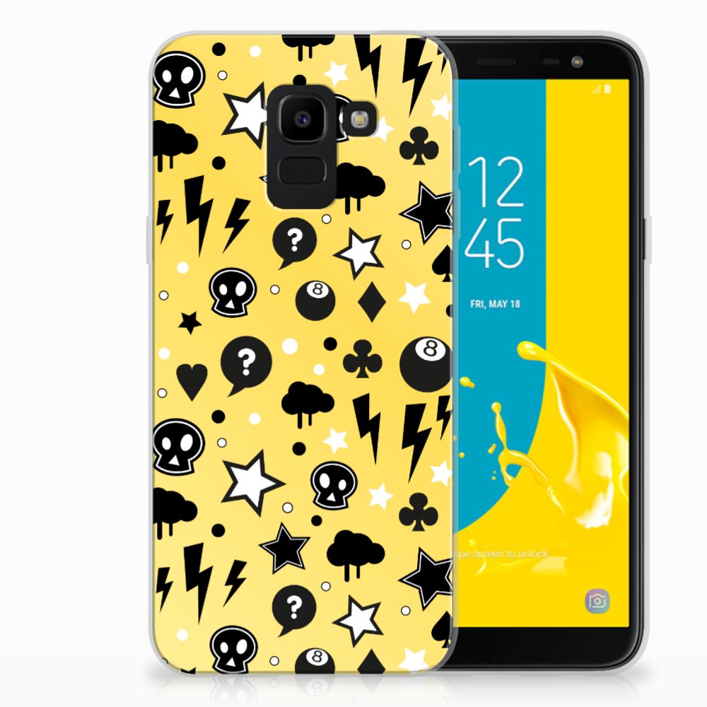 Silicone Back Case Samsung Galaxy J6 2018 Punk Geel