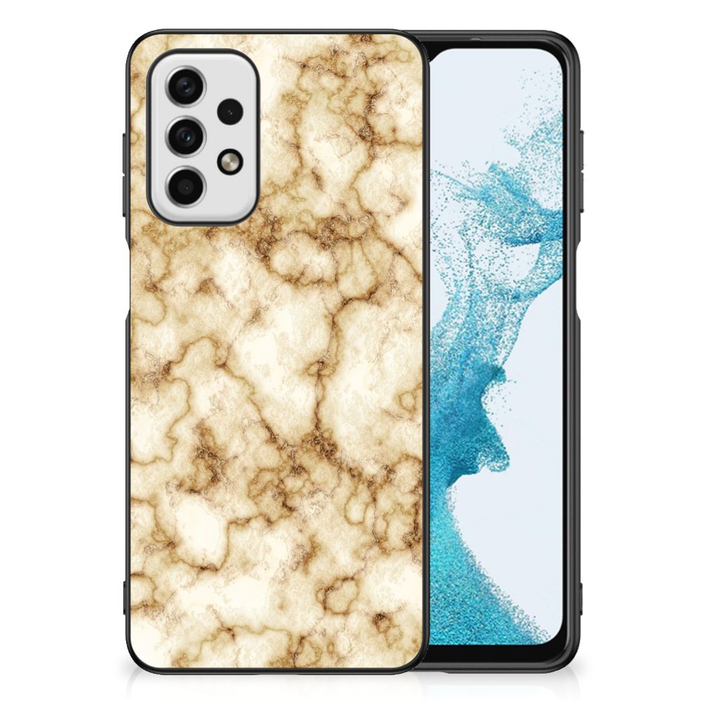 Samsung Galaxy A23 Marmeren Print Telefoonhoesje Marmer Goud B2C Telecom