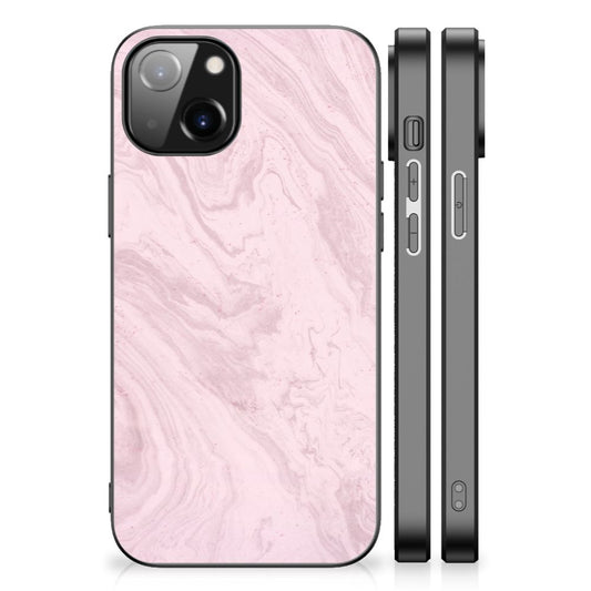 Apple iPhone 13 | iPhone 14 Marmeren Print Telefoonhoesje Marble Pink - Origineel Cadeau Vriendin B2C Telecom
