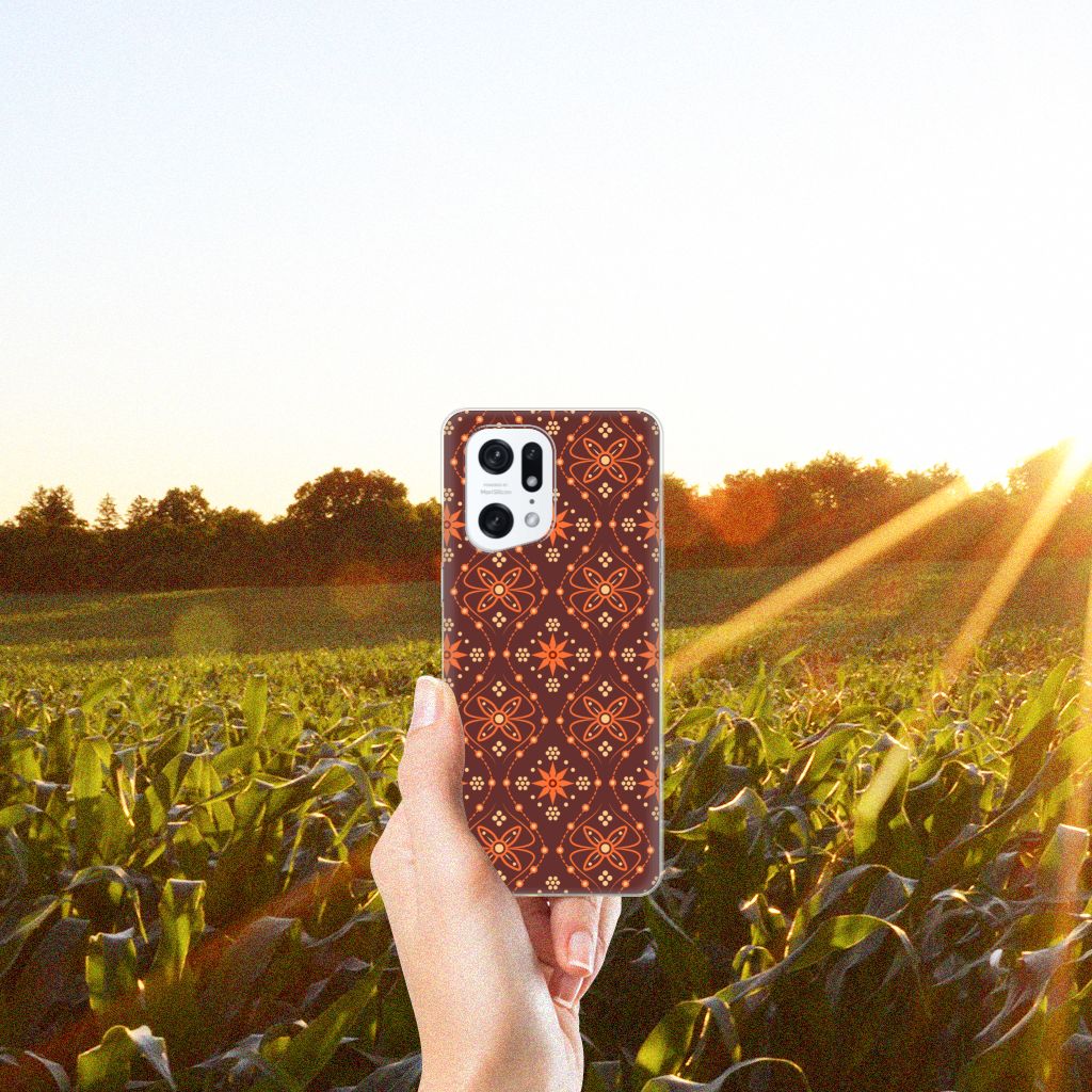 OPPO Find X5 Pro TPU bumper Batik Brown